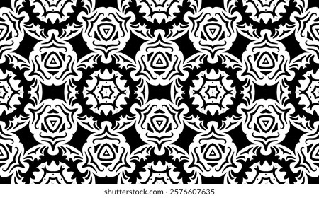 Geometric seamless pattern. Decorative floral style. Art deco. Vector illustration
