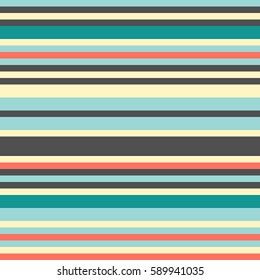 Horizontal Stripes Seamless Pattern Simple Vector Stock Vector (Royalty ...