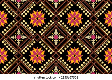 Geometric seamless pattern design for fabric background.