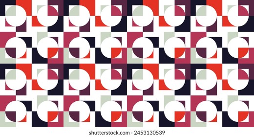 Geometric seamless pattern design minimalist. circle asbtract. Vector Illustration.