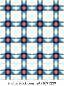 Geometric seamless pattern design. Tile template. Vector illustration.