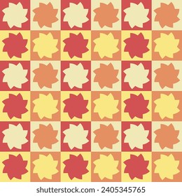 Geometric seamless pattern design vector in brown and yellow colors