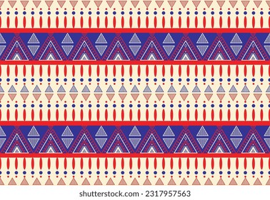 Geometric seamless pattern design.Design for background, carpet, wallpaper, clothing, wrapping, Batik fabric. Vector illustration. embroidery style. Egypt pattern.