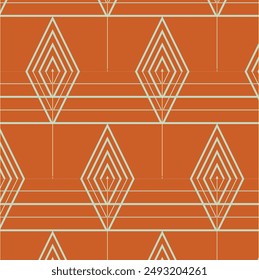 Patrón geométrico sin fisuras con línea de cuadrícula de diamantes, Fondo de pantalla de lujo, fondo, tarjeta, Anuncio, textil en estilo vintage.