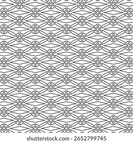 Padrão geométrico sem emenda com diamantes e entrelaçamento Hexagonal motivos fundo. 