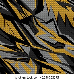 
geometrisches nahtloses Muster. digitale Camouflage Textur, Vektorhintergrund für den Racing-Vinyl-Druck.