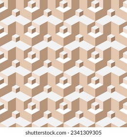 Geometric seamless pattern, Earth tone color . Vector Illustration