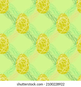 Geometrisches nahtloses Muster mit Eiern.Vektorgrafik
