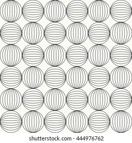 Geometric seamless pattern with ellipses, vector illustration