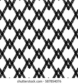 Geometric seamless pattern. The ethnic pattern of broken lines on a white background.
