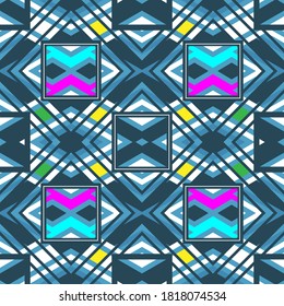 Geometric seamless pattern with ethnic motives. Vector illustration