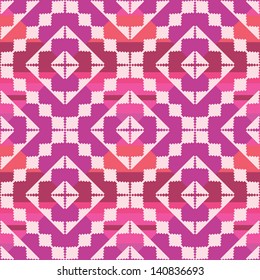 Geometric seamless pattern in ethnic style