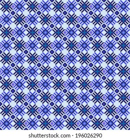 Geometric seamless pattern in ethnic style. Color structure squares, rectangles and diamonds. Vector. 