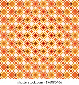 Geometric seamless pattern in ethnic style. Color structure squares, rectangles and diamonds. Vector. 