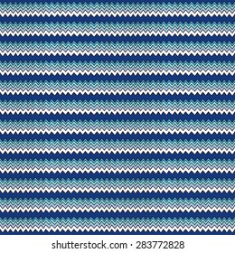 Geometric seamless pattern in ethnic style. Colored stripes and zigzags, painted by hand.