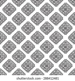 Geometric seamless pattern in ethnic style. The structure of classical folk motifs on a white background.