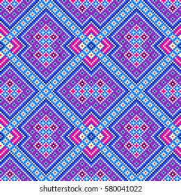 Geometric seamless pattern in ethnic style. The traditional structure of tribal folk forms.