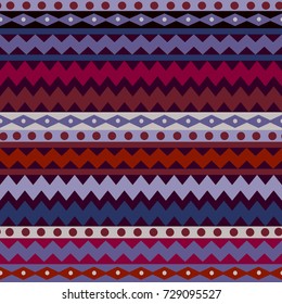Geometric seamless pattern in ethnic style, vector