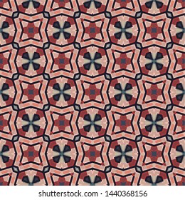 Geometric seamless pattern ethnic and tribal motifs. Vintage retro style ornament illustration