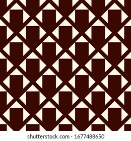 Patrón geométrico sin fisuras. Impresión de superficies étnicas y tribales. Motivo de la rejilla de diamante adorno. Fondo de triángulo mini repetido. Papel pintado geoornamental simple. Papel digital abstracto de estilo minimalista
