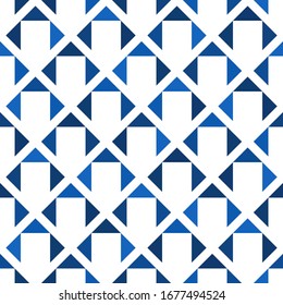 Geometric seamless pattern. Ethnic, tribal suface print. Diamond grid motif ornament. Repeated mini triangle background. Simple geo ornamental wallpaper. Minimalist style vector abstract digital paper