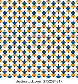 Geometric seamless pattern. Ethnic, tribal suface print. Hourglass motif ornament. Repeated triangular shapes background. Simple geo ornamental wallpaper. Vector abstract digital paper