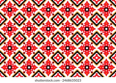 Patrón geométrico sin costuras para tela, ropa, moda, decoración, fondo, telón de fondo, azulejo, cerámica, artesanía, punto de cruz, bordado, cubierta, envoltura.
