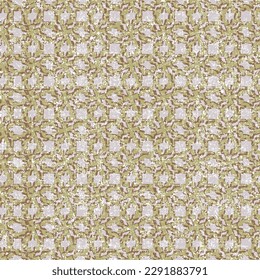 Geometrisches nahtloses Muster für Stoffdesign, Scrapbook und Wrapper.Kreatives Muster mit hellgrünen Blumen hellrosa Texturhintergrund. Textilien, Ornamente, Fliesendesign.