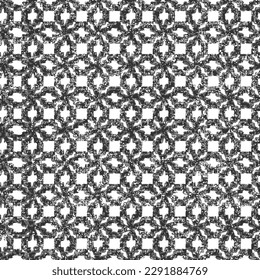 Geometric seamless pattern for fabric design, scrapbook and wrapping.creative Pattern with black Flowers white texture background. Textile,ornament,tiles design. simple black and white pattern.