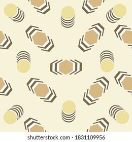Geometric seamless pattern for fabric, print, wallpaper, gift wrapping, wrapping paper and more. Monochrome