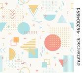 Geometric  seamless pattern for fashion and wallpaper. Memphis style for fashion.