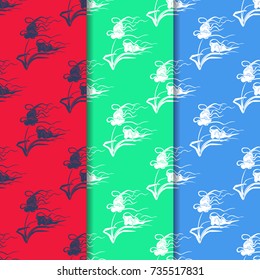 Geometric seamless pattern. Feather grass