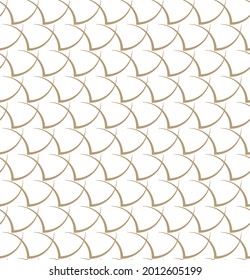 Geometric seamless pattern. Fish scales on a white background. Modern vector illustrations for wallpapers, flyers, covers, banners, minimalistic ornaments, backgrounds.
