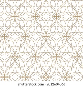 Patrón geométrico sin soldadura. Ornamento floral sobre fondo blanco. Ilustraciones vectoriales modernas para papeles pintados, volantes, cubiertas, pancartas, ornamentos minimalistas, fondos.
