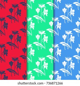 Geometric seamless pattern. Flower