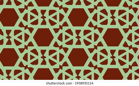 Geometric seamless pattern. Geometrical ornament. Vector illustration. Cutting stencil.
