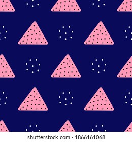 Geometric seamless pattern. Girly print. Simple vector illustration.