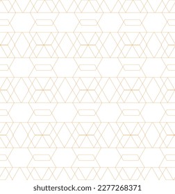 geometric seamless pattern in gold color