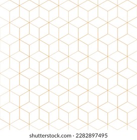 geometric seamless pattern in gold color