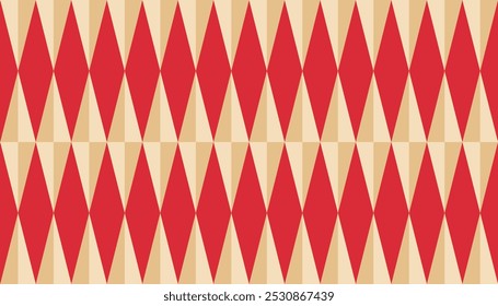 Motif géométrique harmonieux de formes de diamant en or. Design rétro à répétition. Fêtes lignes d'ornement minimaliste de rombus. Idéal pour les projets de fond d'écran, de textile ou de création graphique. Image vectorielle