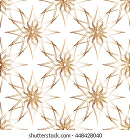 Geometric seamless pattern gold symbol
