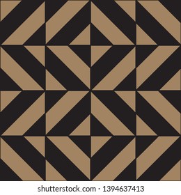 Geometric seamless pattern. Golden and black colors holiday collection. Merry Christmas and Happy New year. Abstract textured background design. Modern elegant wallpaper. Vector illustration.