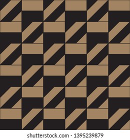 Geometric seamless pattern. Golden and black colors holiday collection. Merry Christmas and Happy New year. Abstract textured background design. Modern elegant wallpaper. Vector illustration.
