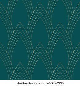 Patrón geométrico sin fisuras. Oro verde. Fondo vintage. De estilo Art Déco.