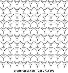 Geometrische, nahtlose Hintergründe von Mustergrafiken. Nahtloses monochromes Muster für Stoffdruck, Verpackung, Verpackung. EPS-Vektor