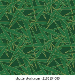 Geometric seamless pattern with grass texture. Hand drawn vector illustration, flat color design.