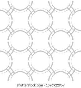 Geometric seamless pattern. Gray ornament on white background. Vector illustration