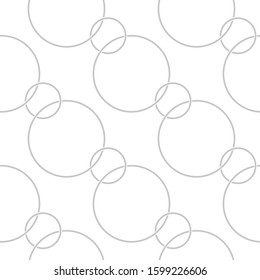 Geometric seamless pattern. Gray ornament on white background. Vector illustration