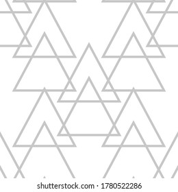 Geometric seamless pattern. Gray and white backdrop. Vector illustration