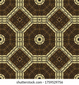 Geometric seamless pattern. Greek ornamental vector background. Repeat textured tribal ethnic backdrop. Geometrical abstract modern ornament. Geometry shapes, lines, hexagon, mandalas, rhombus, frames